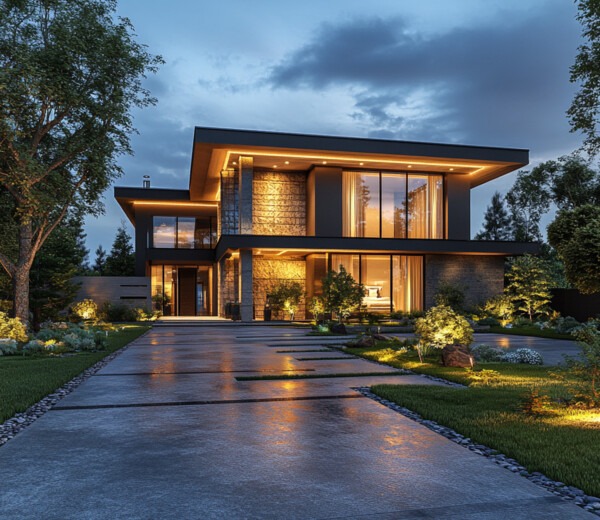 architectural accent lighting fixture on building facade (12V LED).